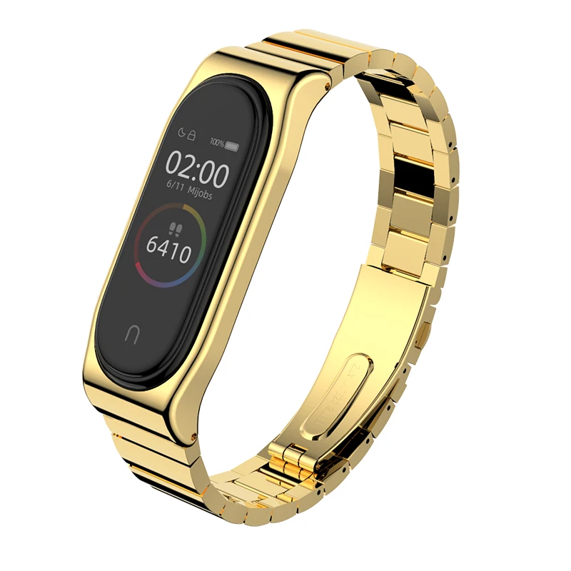 Ремешок mi jobs mi band 4 для Xiaomi mi band 4 ремешок металлический браслет умные часы браслет Безвинтовой браслет из нержавеющей стали mi band 3 ремешок
