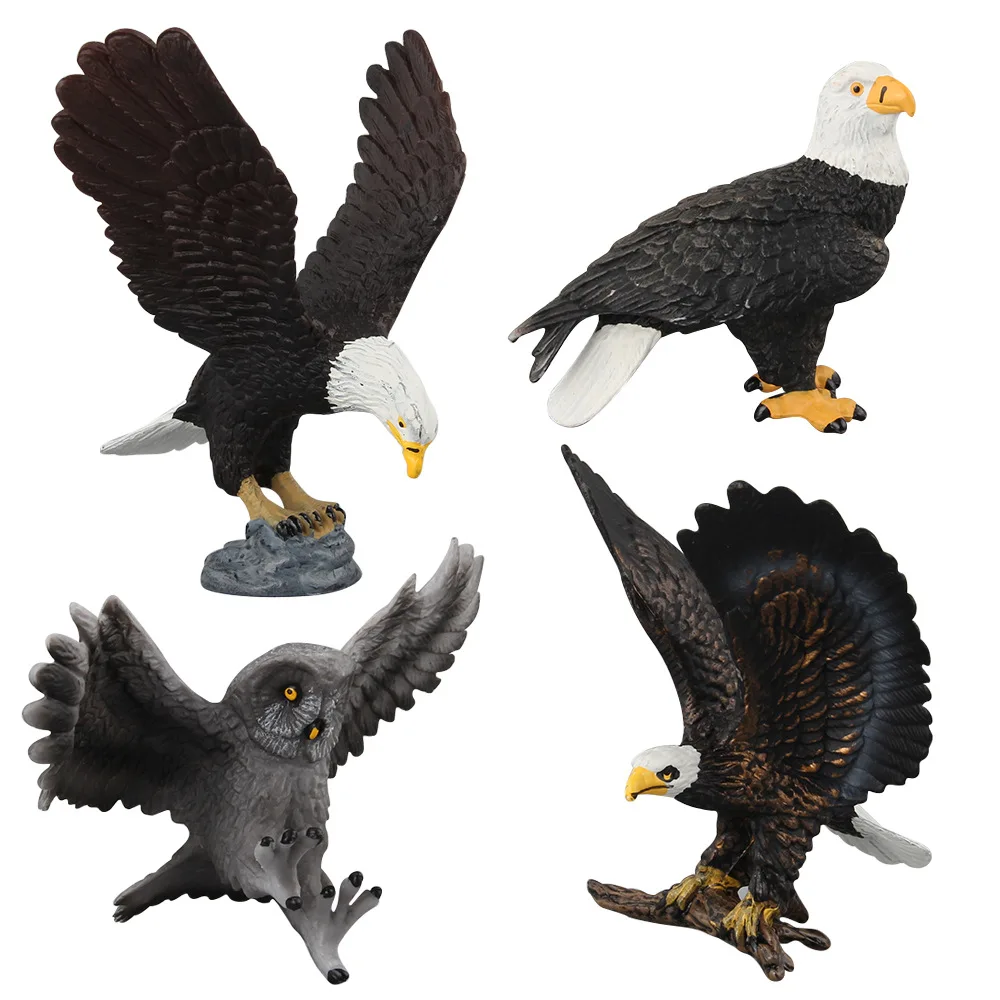 

Hot Sales Manufacturers Direct Selling Animal Model CHILDREN'S Toy Model Wild Toy Animals Raptor Model Bald Eagle Cat