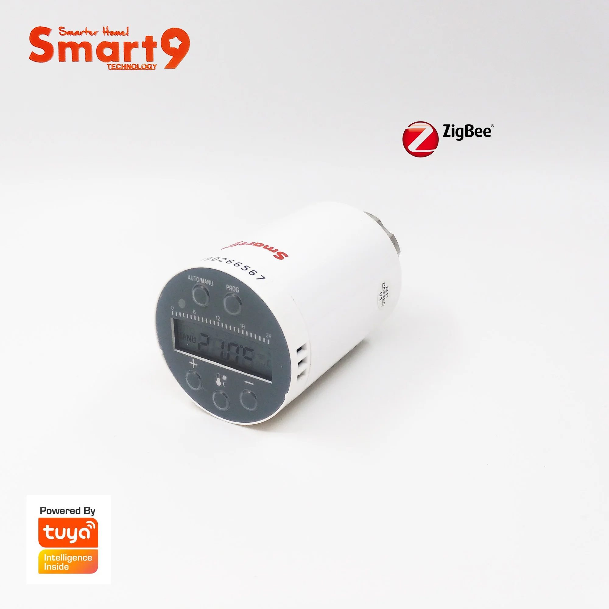 Smart9 ZigBee радиатор термостат работает с TuYa ZigBee концентратор, TRV с питанием от батареи, пульт дистанционного управления с помощью Smart Life App - Комплект: SEA801 No Battery