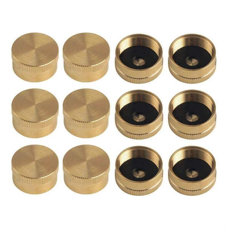 

12Pcs Universal Solid Cap Refill 1 Lb Propane Bottle Gas Tank Cylinder Protect Sealed Caps