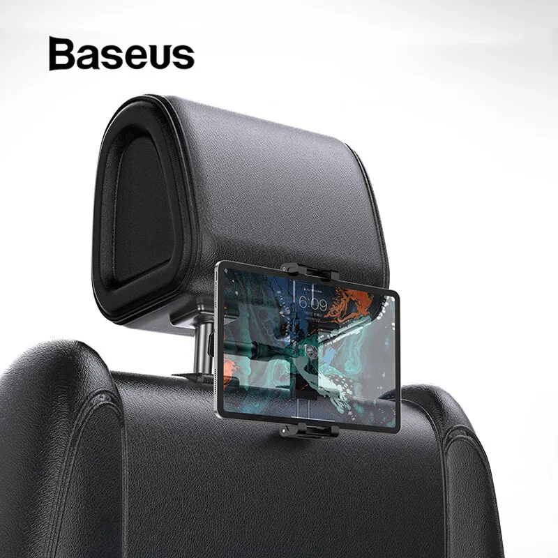 Pаспродажа Baseus автомобильное заднее сиденье подголовник держатель для iPad 4,7 12,9 дюймов вращение на 360 Универсальный планшетный ПК Авто автомобильная по...