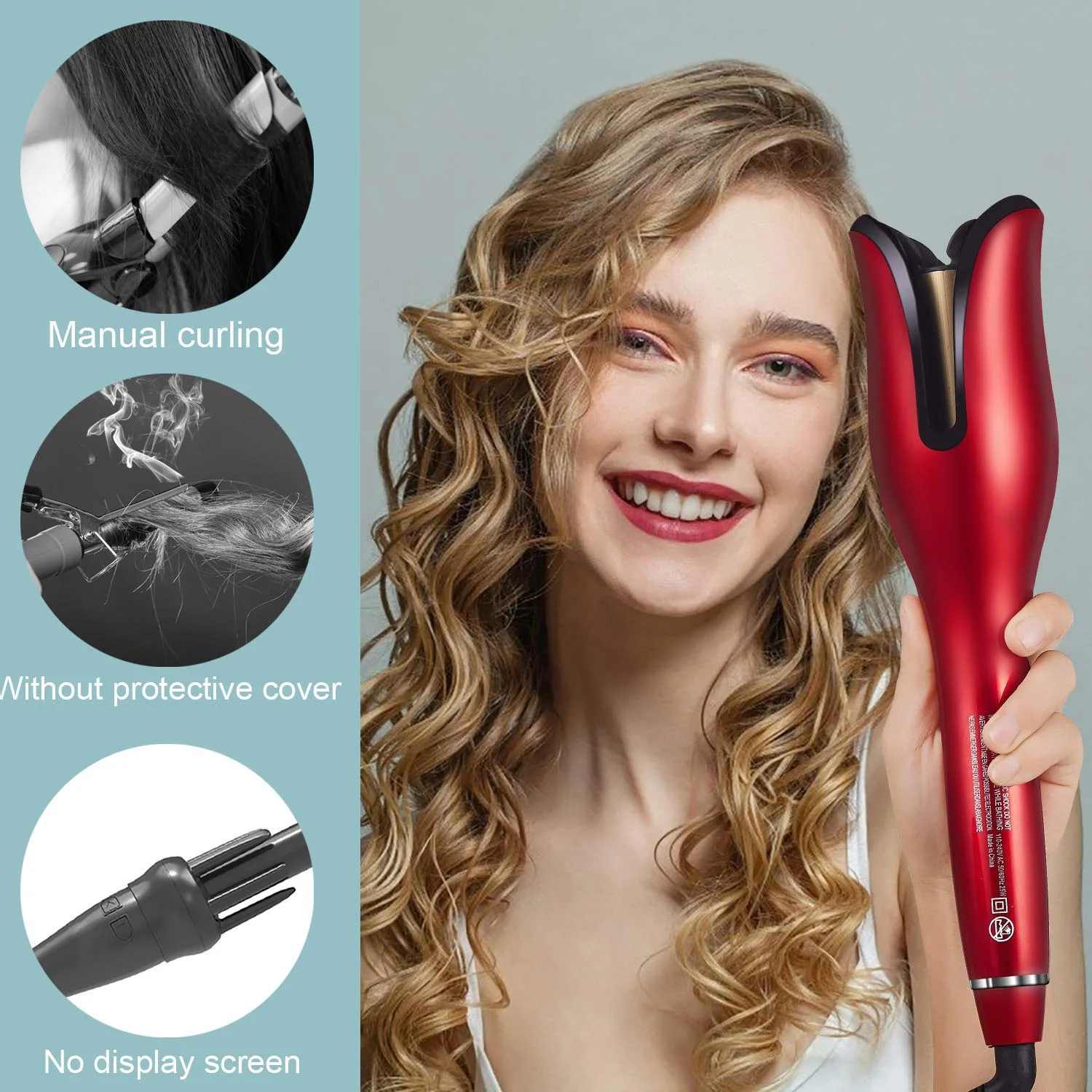 Description Picture 2 of itemMulti-Automatic Curly Hair Curler For Women Negative Ion Hair Styling Tools Ceramic Rotating Wave Magic Curling Iron Styling
