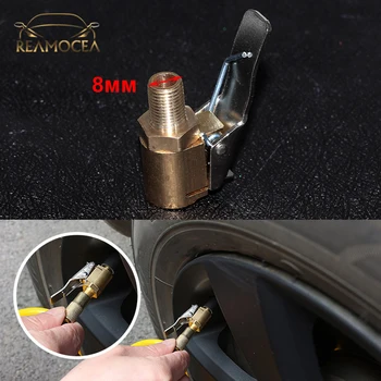 

Reamocea 1Pc Car Auto Brass 8mm Tyre Wheel Tire Air Chuck Inflator Pump Valve Clip Clamp Connector Adapter For BMW Kia VW Honda