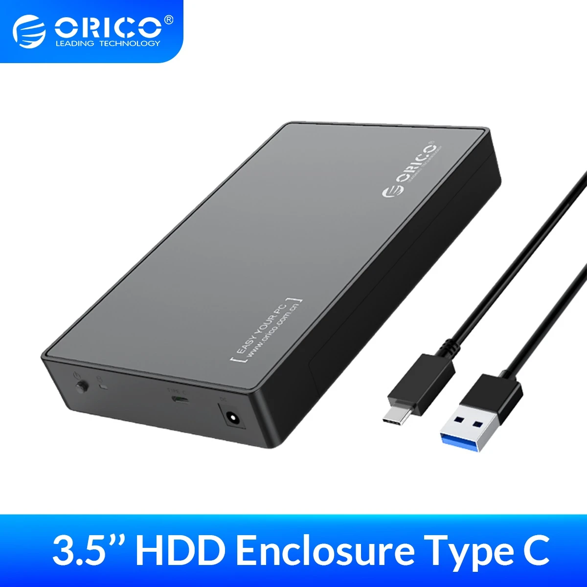 3.5 inch external hard drive enclosure ORICO 3.5'' HDD Case Type C SATA to USB3.0 External Hard Drive Enclosure for 2.5/3.5inch SSD Disk HDD Box Case Support UASP 18TB 3.5 inch hdd enclosure