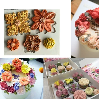 

Flower modeling liquid silicone mold, Clay epoxy chocolate modeling tool baking tool cake decoration mold handmade chocolate