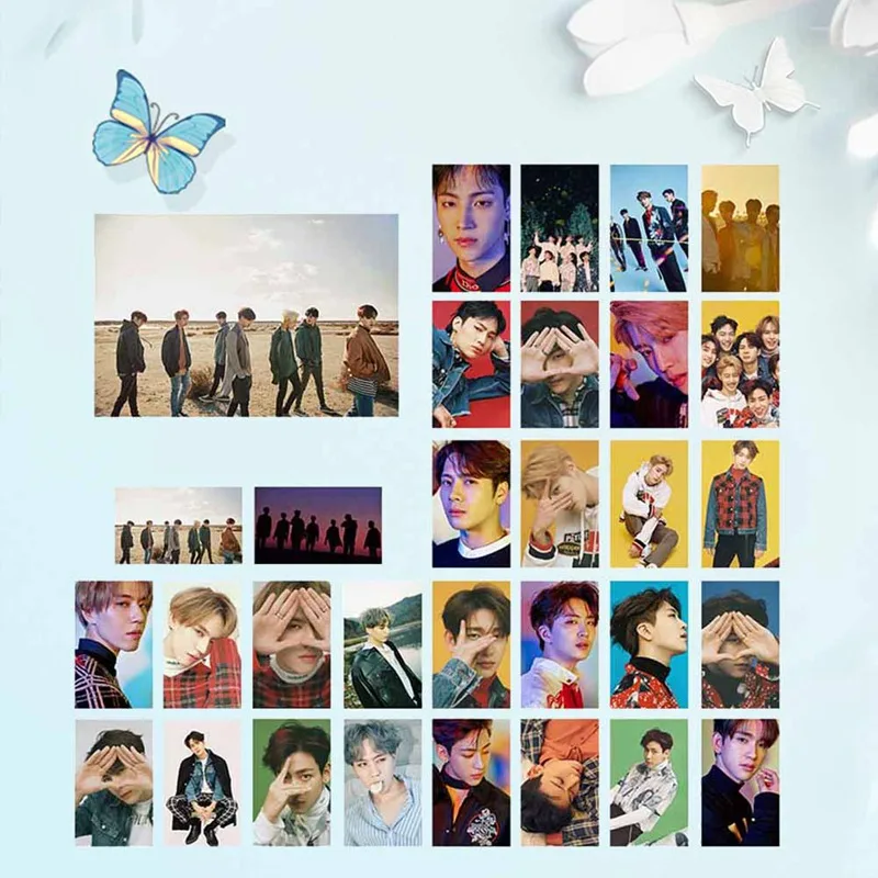 30 шт./компл. KPOP GOT7 альбом самодельный бумажный плакат фото карта Lomo карты фотостудии игрушек, для подарка, для фанатов Канцелярский набор