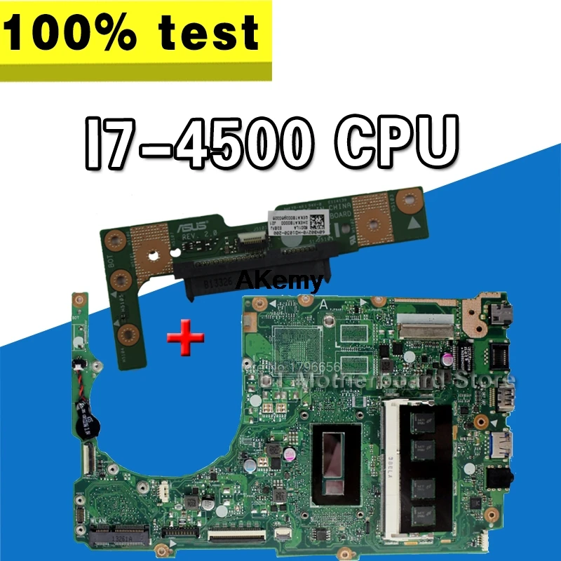 Отправка платы + S301L Q301LP S301LP S301LA материнская плата для ноутбука For Asus с I7-4500U GM DDR3