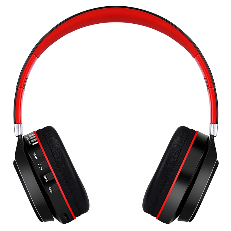 Складная Беспроводная bluetooth-гарнитура с поддержкой TF карты, FM наушники с шумоподавлением