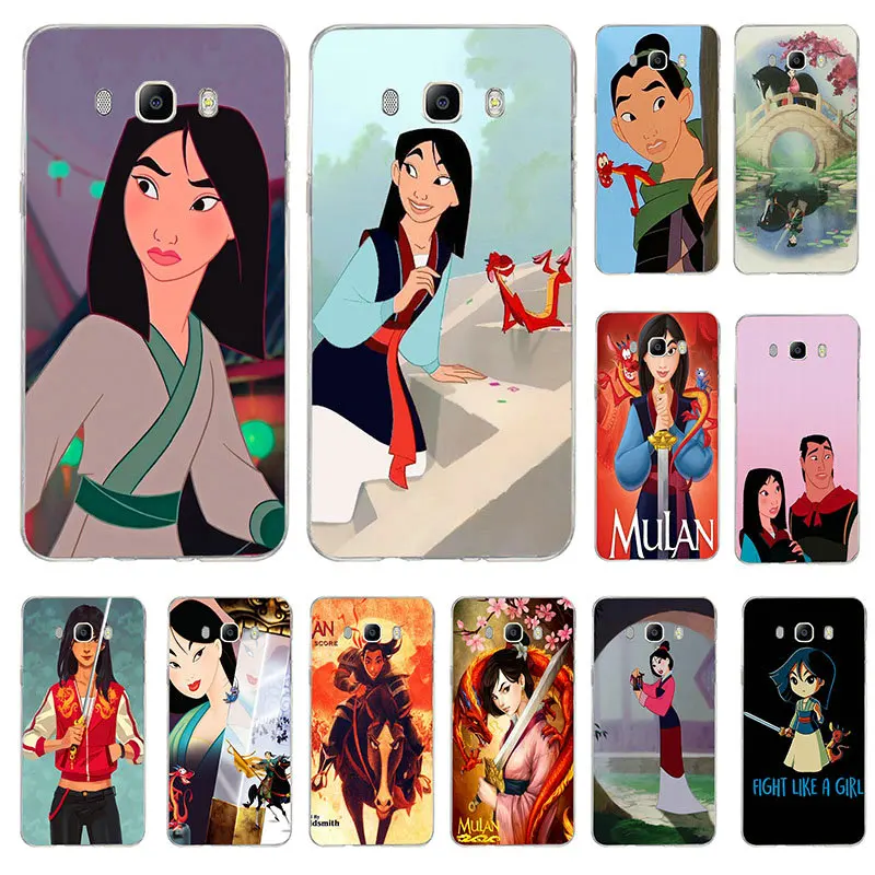 Мягкий чехол для телефона Mulan в китайском стиле с надписью Fight Like a Girl прозрачный