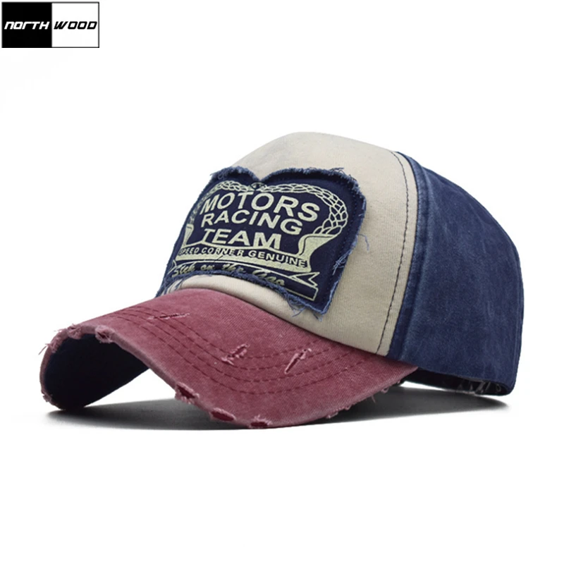 

[NORTHWOOD] Moto Hats For Men Racing Cap Cotton Brand Motorcycle Racing Baseball Caps Car Sun Snapback Black Hat
