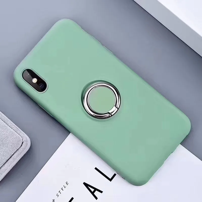 Green Для iPhone 11 11Pro 11 Pro Max для iPhone XS Max XR X 6S 7 8 противоударный Держатель Силиконовый Мягкий ТПУ чехол для телефона сумка для iPhone 11 - Цвет: Green