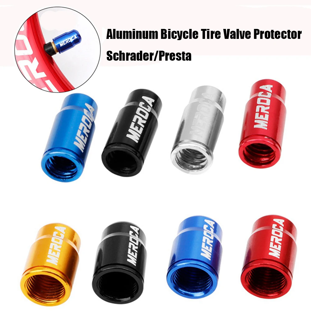 1Pair Aluminum Alloy Bicycle Valve Cap Schrader/Presta Valve Dust Cover MTB Mountain Road Bike Protector Accessories