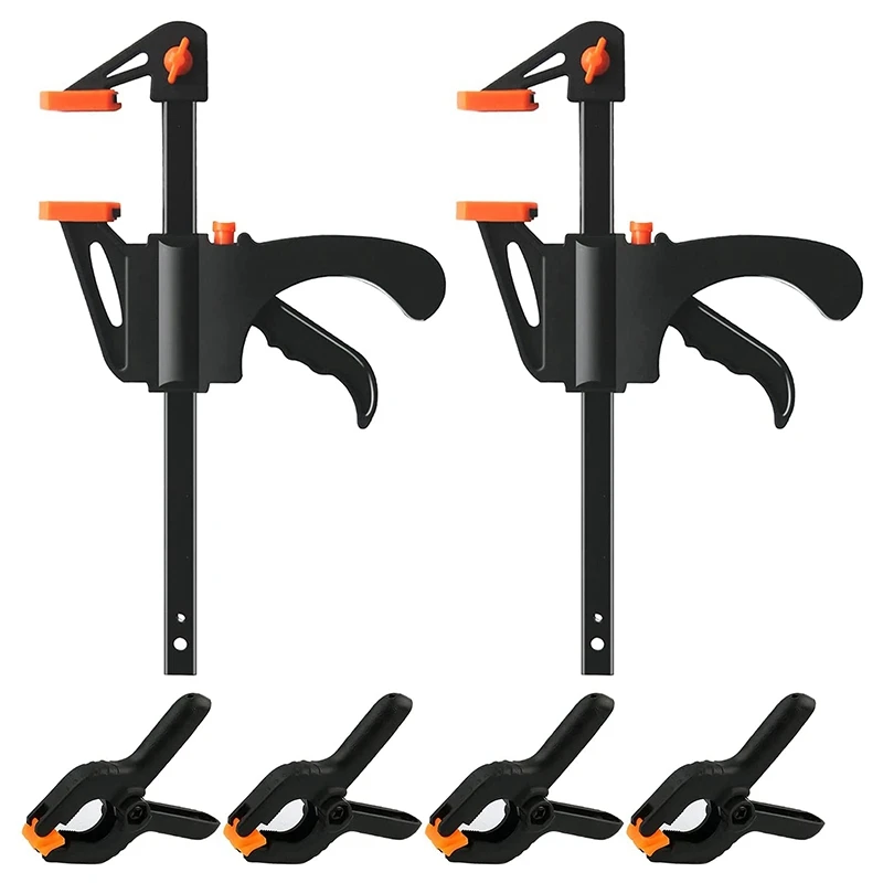 Clamps Set Of 6 150 Mm One-Hand And Spring Clamp For Precise Fixing Quick Release Screw | Инструменты