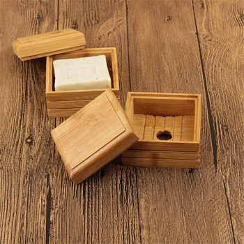 

Portable Bamboo Soap Dishes Creative Simple Manual Drain Soap Box Bathroom Bathroom Soap Box Wooden Soap Tray Holder