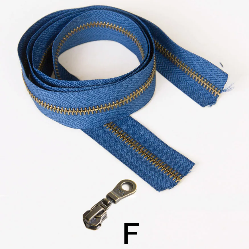 F 1 метр YKK 5# металлические бронзовые катушки молнии DIY Швейные сумки аксессуары A - Цвет: F