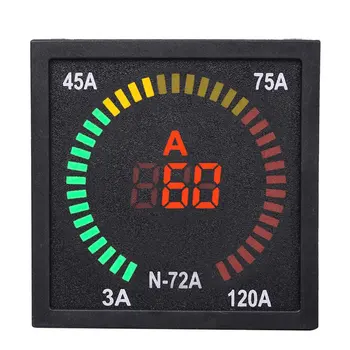 

N-72A AC current signal indicator Square LED digital display ammeter head Current Indicator Tester with Current Transformer