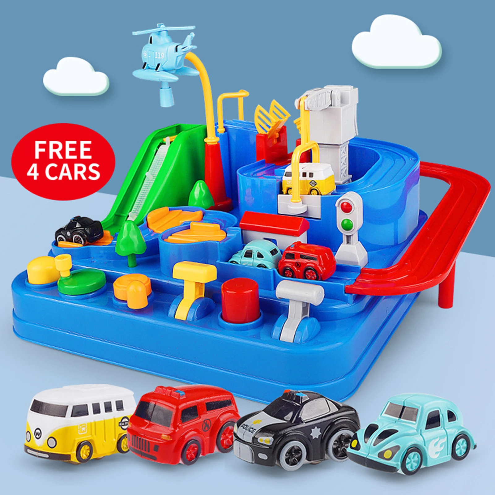 Juguetes Educativos de coches para niños, pista de aventura, juegos de mesa, coches de riel, aparcamientos mecánicos, tren de juguete niños| Juguete fundido a presión y vehículos de juguete| - AliExpress