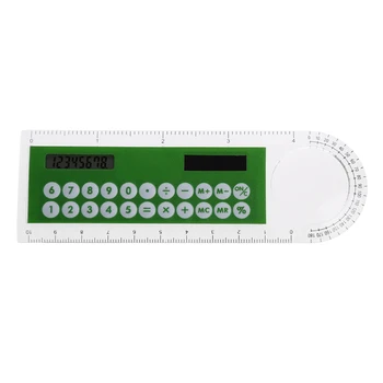 

10cm Ruler Mini Digital Calculator 2 in 1 Kid Stationery School Office Gifts