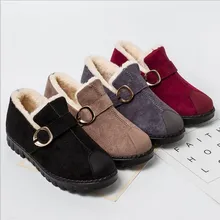 Новая осенне-зимняя обувь из хлопка теплая обувь для мам на плоской нескользящей подошве модная женская обувь в Корейском стиле зимние женские ботинки
