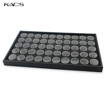 

KADS Dust-Proof 50 Pots Nail Art display Box Nail Makeup Storage Transparent Display Box Case Nail Jewelry Box Nail Art Display