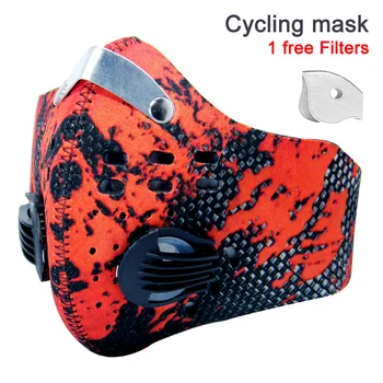 

Anti Pollution Dust Mask With PM2.5 Filter washable Cycling anti Smog Motorcycle odor Training Face Mouth Mask