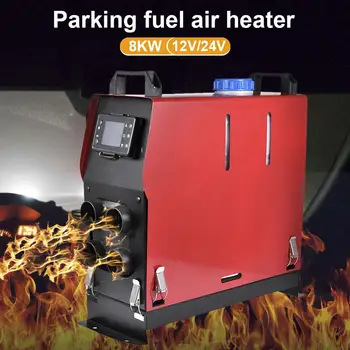 

12/24V 8KW High-quality Automobile Interior Heater Diesel Low-noise LCD Display+Switch Car Air Heater Remote Control Fuel Heater