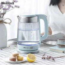 220V электрический чайник быстрый нагрев бытовая из высокачественного боросиликатного Стекло чайник из экоматериалов Кухня 1.7L анти-выжигания сухой чайник 1800W