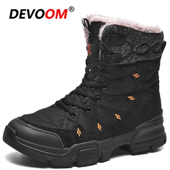 

Winter Hiking Shoes Men Outdoor Snow Waterproof Boots Sneakers Men Black Tactical Boots Trekking Camping Climbing Hunting Shoes