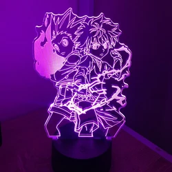 Lampe 3D à l'effigie de Gon et Killua de l'anime Hunter X Hunter, veilleuse, luminaire décoratif, idéal pour la chambre d'un enfant, ou comme cadeau pour les fans de HxH 