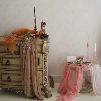 

3m Floral Photography Only Beautiful Wrinkled Yarn Background Cloth Ornaments Photo Props Flower Bouquet Wrapping Mesh