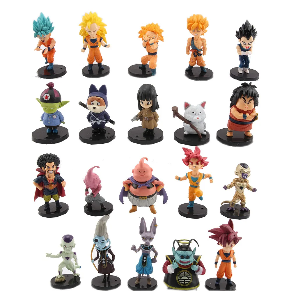 Tronzo 21 шт./компл. Dragon Ball Z экшн фигурка Goku Vegeta Vegetto Zamasu Freeza Gohan ПВХ экшн-фигурка Драконий жемчуг зет модель куклы игрушки подарки