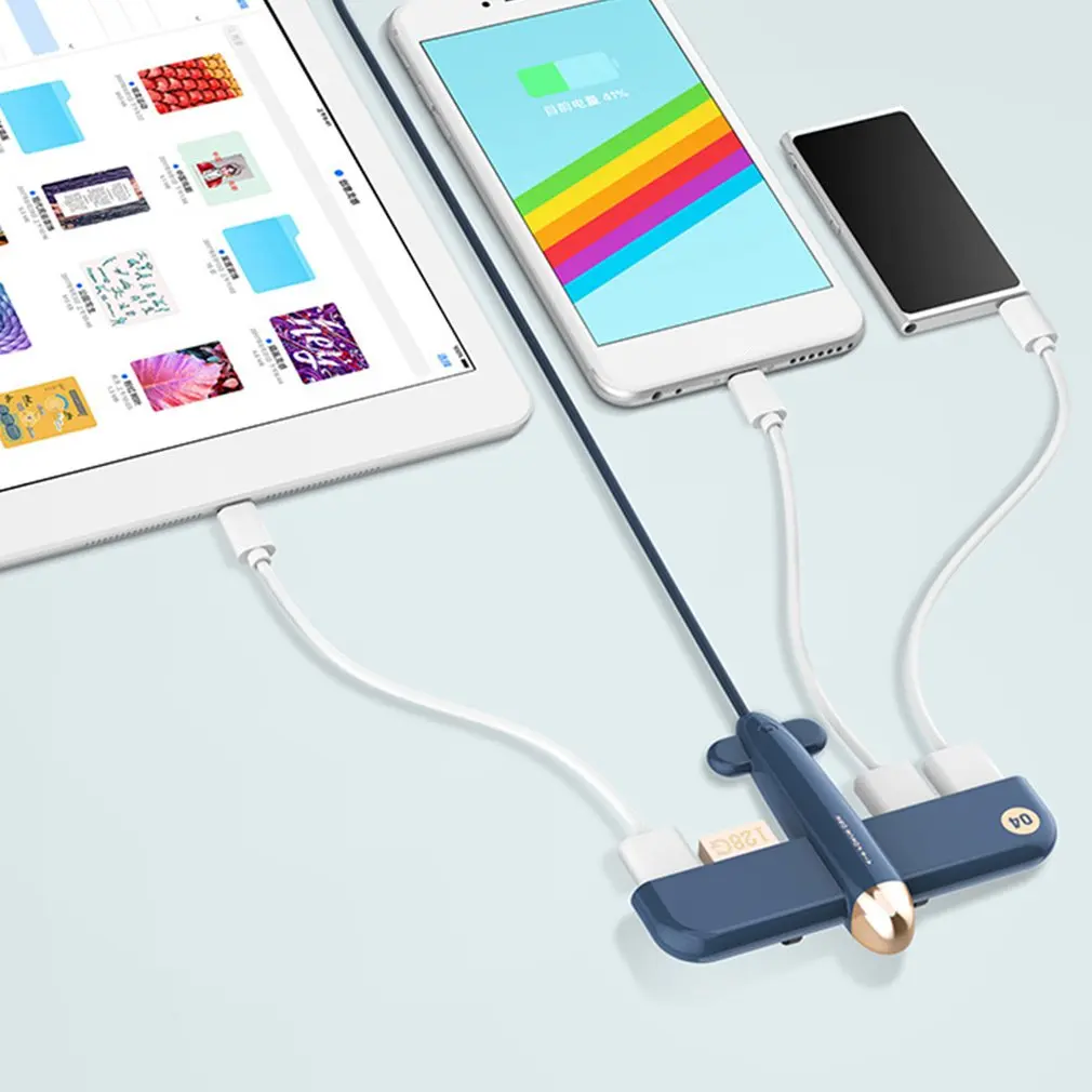 Креативный сплиттер самолета один на четыре Usb сплиттер Usb кабель для передачи данных концентратор Usb расширитель данных профессиональный