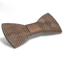 Деревянный галстук-бабочка высокого качества ручной работы мужской деловой, банкетный вечерние свадебные резные полосатая деревянная бабочка классические подарки унисекс