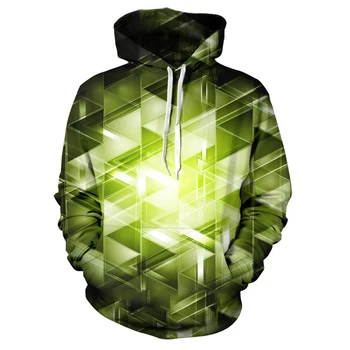 

3D printed Hoodie men's Creative Color Hoodie psychedelic vertigo / geometric leisure simple spring and autumn multiple patterns