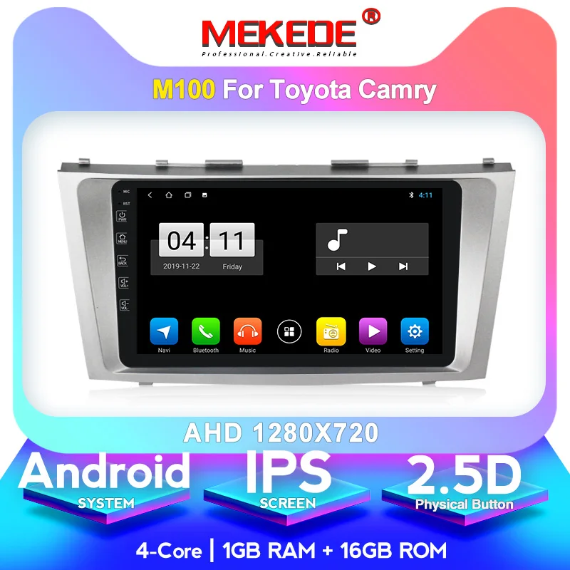 9853 " 4g+ 64g 2 Din автомобильный Dvd Android 10,0 для Toyota Camry 2007-2011 Радио Стерео Gps навигация с рулевым колесом+ карта