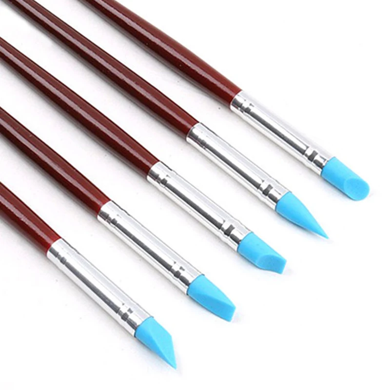 Dental Resin Brush Pens Porcelain Brush Pen Shaping Silicone For Adhesive Composite Cement Porcelain Teeth Dentist Tools dental resin holder