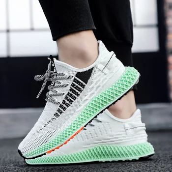 

2019 Spring Casual Shoes White Breathable Men Shoes Fly Weave Walking Shoes Brand Design Sneakers Men