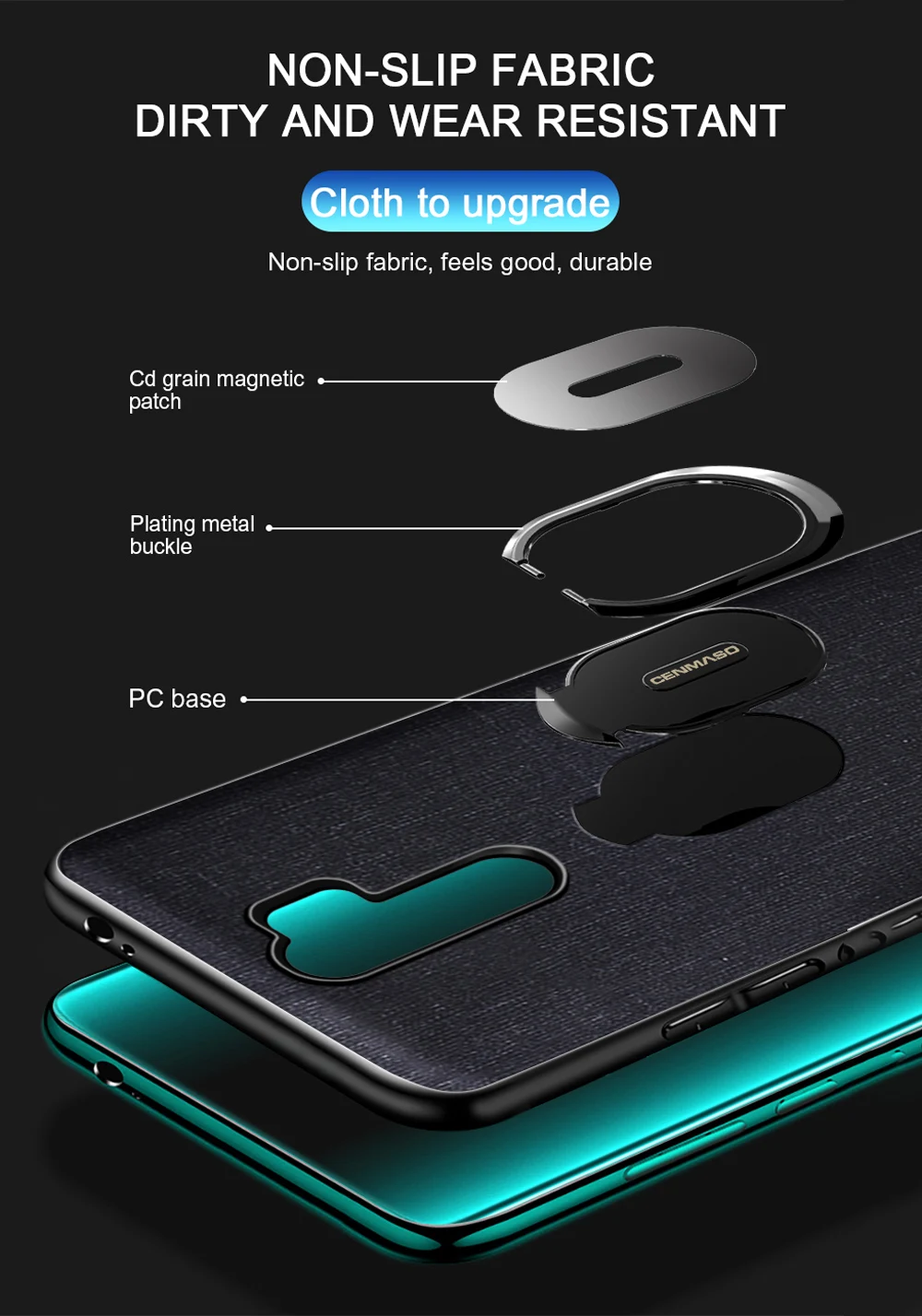 Противоударный чехол для Red mi Note 8 Pro 8T чехол для Xiao mi Red mi Note 7 8 для mi Note 10 Pro магнитный автомобильный держатель с кольцом тканевый чехол