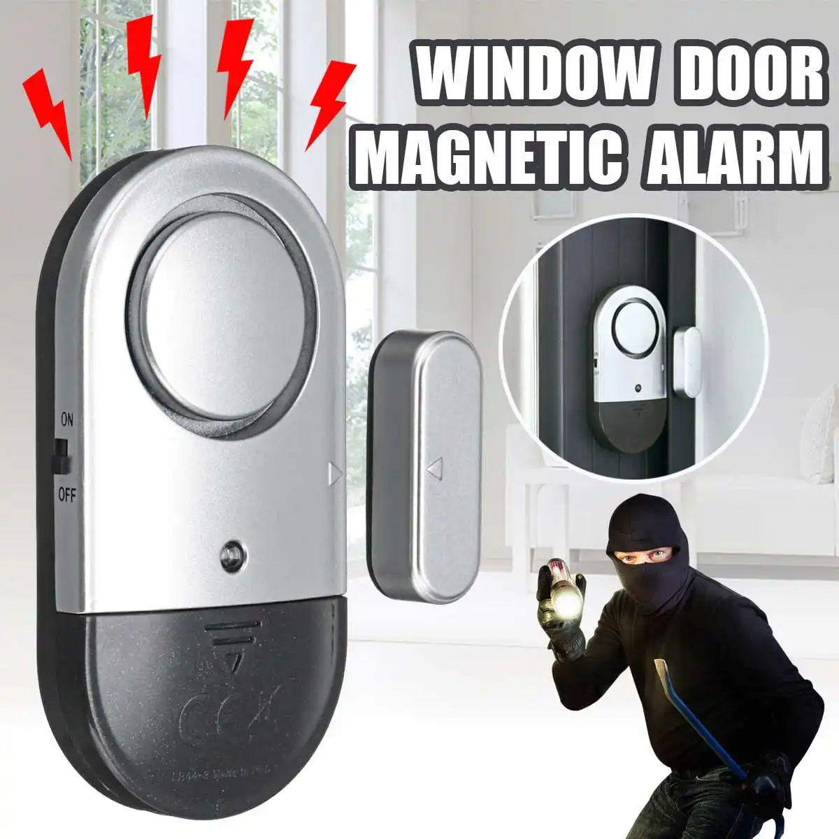4/8Pc Anti-Theft Wireless Window Door Entry Alarm 120DB Magnetic Sensor for Home 