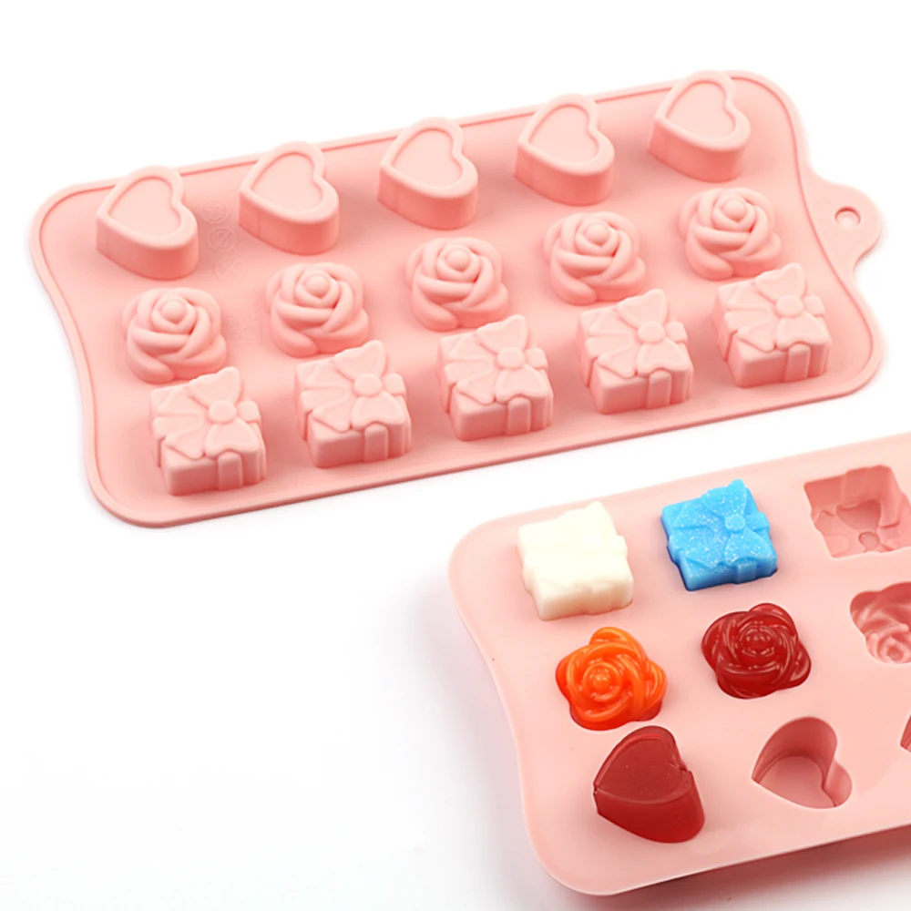 Ailehope силиконовые формы для шоколада в форме цветка любви силиконовая формочка для леденцов инструменты для украшения выпечки, торта DIY 3D