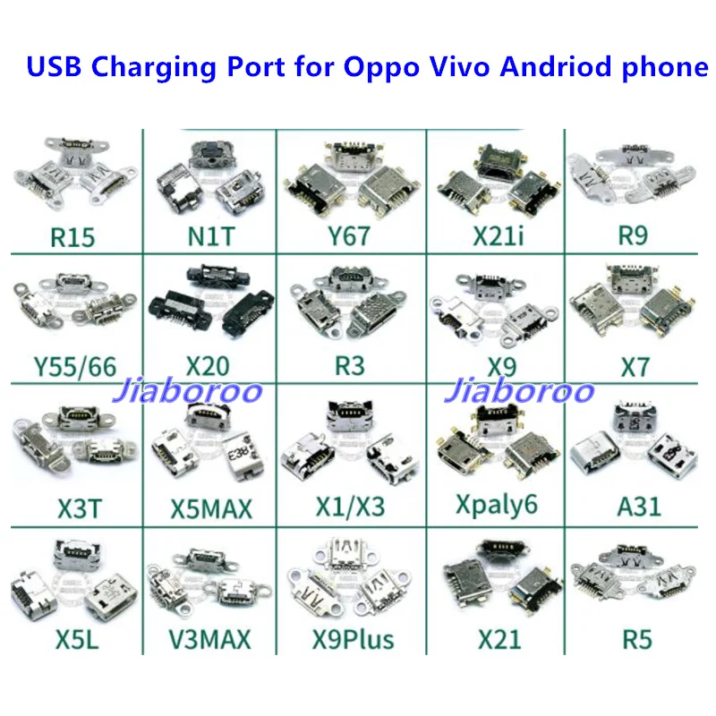 20pcs/lot USB Charging Dock Port for Oppo R9 R11/R15/Y67/X7/X9/X20/ x21 Vivo Andriod phone | Мобильные телефоны и