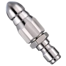 1/4 Inch 5000 PSI Sewer Jetter Nozzle Pressure Drain Jetter Hose Nozzle for 1/4 Pressure Washer Quick Connector