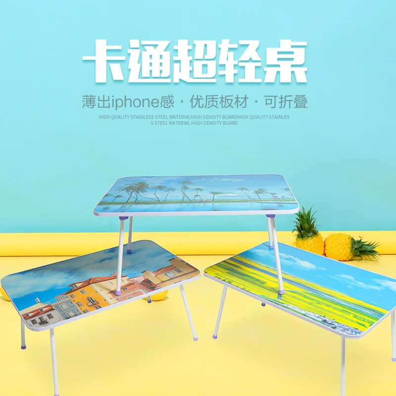 

Hot Sales Cartoon Bed Laptop Table Extra-large No. Students Dormitory for Folding Lazy Learning Book Table