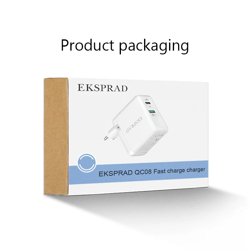 USB C настенное зарядное устройство, EKSPRAD 36 Вт 2 порта type C зарядное устройство с мощностью 18 Вт с складной вилкой для быстрой зарядки iPhone 11 Pro