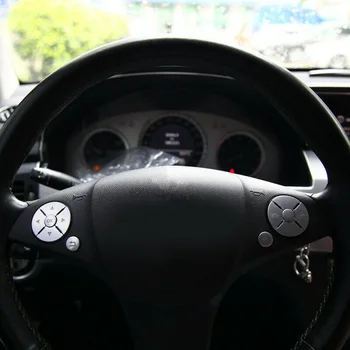 

Cover Steering Wheel Button Interior Accessories Silver Useful Durable