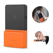 Кирпич 3000mAh QI Беспроводное зарядное устройство power Bank Тонкий внешний аккумулятор Pickaback зарядное устройство для iPhone 8 XR XS 11 samsung S9