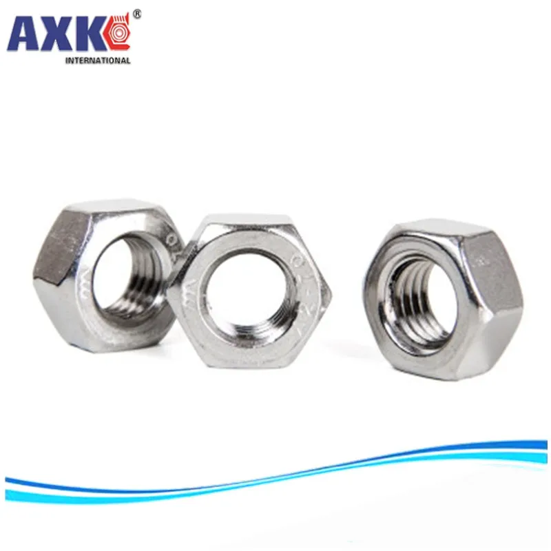 AXK 50pcss M2 M2.5 M3 M3.4 M4 M5 M6 Galvanized Hex Nut Hexagon Nuts Suit For Screws Bolts