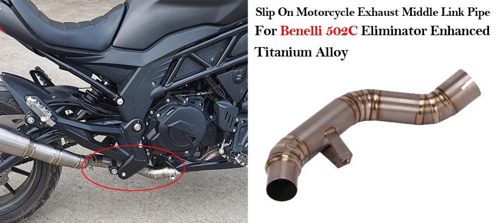 Slip On Moto Escape System Motorcycle Exhaust Middle Link Pipe Stainless Steel Modified For Benelli 502c Eliminator Enhanced 11 - Racext 07
