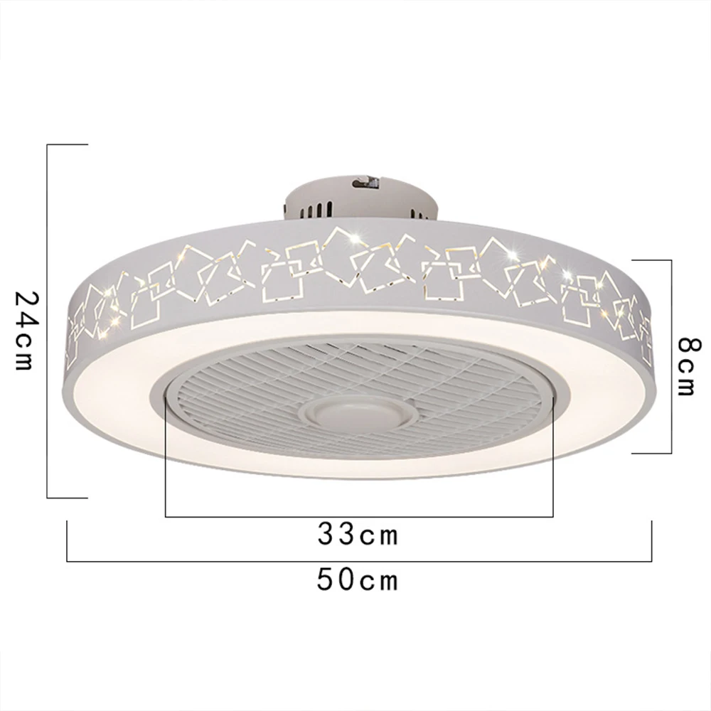 Современный 19 дюймов потолочные люстры-вентиляторы Обеденная Спальня жизни пульт дистанционного управления вентилятор лампы Невидимый 50 см потолочные светильники Вентилятор освещения