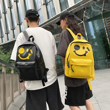 

Backpack Fashion Printed Cool Pu Capacity Schoolbag Girl'S Cute Lightweight Package
